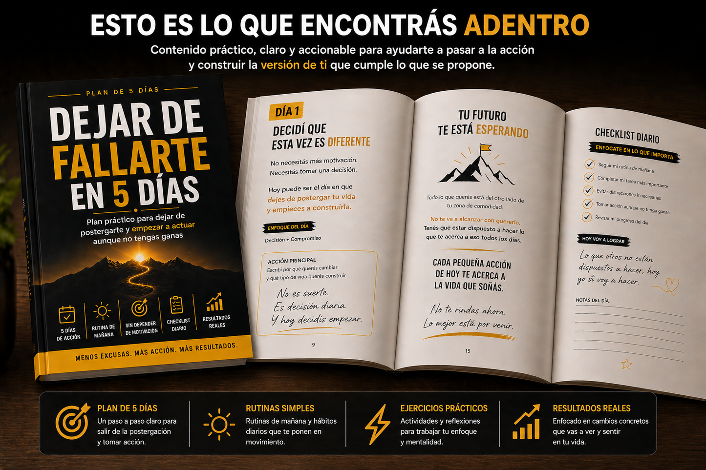 Plan de 5 días para dejar de fallarte