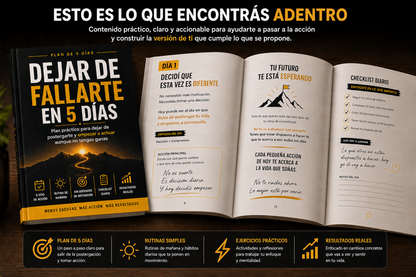 Plan de 5 días para dejar de fallarte